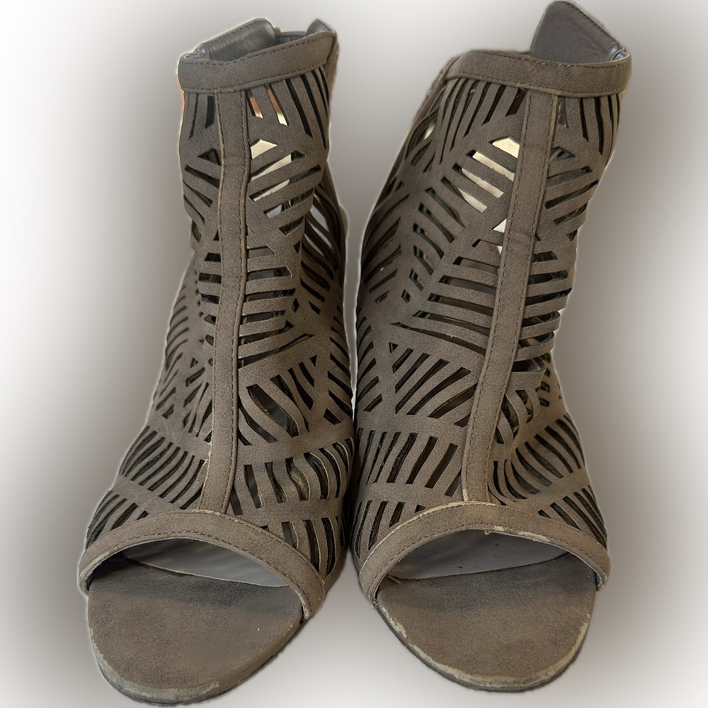 Beige Cutout Heels